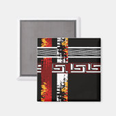 Abstract , etnisch , creatief magneet (Voorkant / Achterkant)