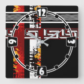 Abstract , etnisch , creatief vierkante klok (Voorkant)