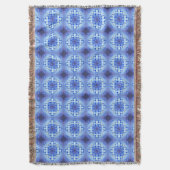 Abstract etnisch geometrisch blauw patroon deken (Voorkant Verticaal)