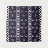 Abstract etnische geometric pattern design Blue ba Wandkleed (Voorkant (horizontaal))
