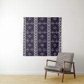 Abstract etnische geometric pattern design Blue ba Wandkleed (In Situ (horizontaal))