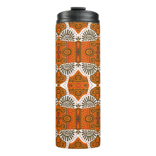 Abstract Etnische vintage Naadloos Patroon. Trendy Thermosbeker