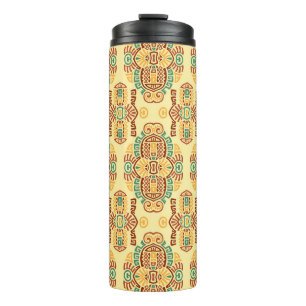 Abstract Etnische vintage Naadloos Patroon. Trendy Thermosbeker