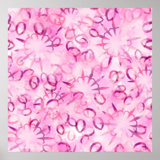 Abstract etnische vormgeving. Waterverf backgro Poster (Voorkant)