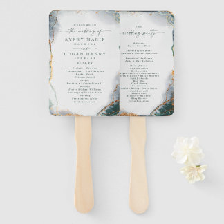 Abstract Eucalyptus Groen Huwelijksceremonie Progr Handwaaier