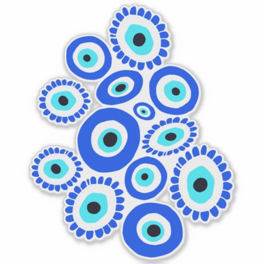 Abstract Evil Eye Graphic Sticker (Voorkant)