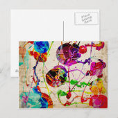 Abstract expressionisme 2 briefkaart (Voorkant / Achterkant)