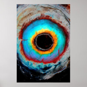 Abstract expressionisme Black Hole Contemmodern Poster