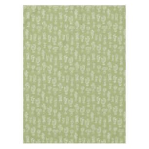 Abstract expressionisme Cactus Line Art Patroon Tafelkleed