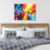 Abstract expressionisme canvas afdruk (Insitu (Slaapkamer))