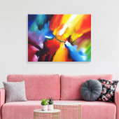 Abstract expressionisme canvas afdruk (Insitu (Woonkamer))