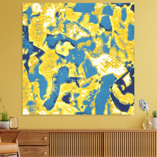 Abstract expressionisme canvas afdruk (Insitu (Woonkamer))
