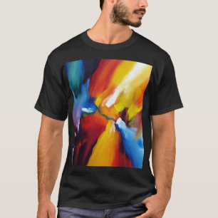 Abstract expressionisme Het schilderen Modern Kleu T-shirt