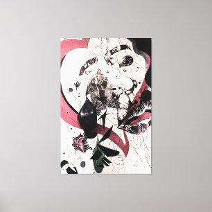 Abstract Expressionisme Muurkunst: Mixed Media Canvas Afdruk