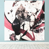 Abstract Expressionisme Muurkunst: Mixed Media Canvas Afdruk (Insitu (Houten vloer))