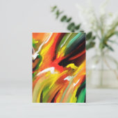 Abstract expressionisme schilderen briefkaart (Staand voorkant)