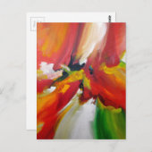 Abstract expressionisme schilderen briefkaart (Voorkant / Achterkant)