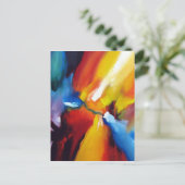 Abstract expressionisme schilderen briefkaart (Staand voorkant)