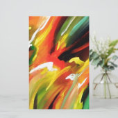 Abstract expressionisme schilderen briefpapier (Staand voorkant)