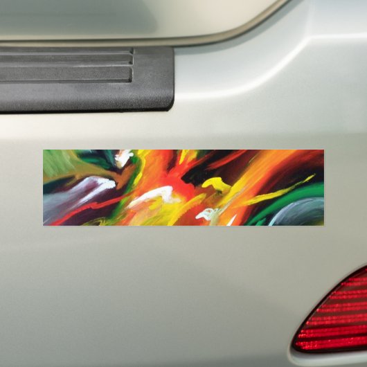 Abstract expressionisme schilderen bumpersticker (Op auto)