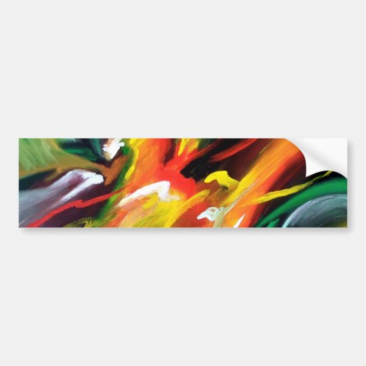 Abstract expressionisme schilderen bumpersticker (Voorkant)