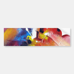 Abstract expressionisme schilderen bumpersticker