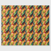 Abstract expressionisme schilderen cadeaupapier (Vlak)