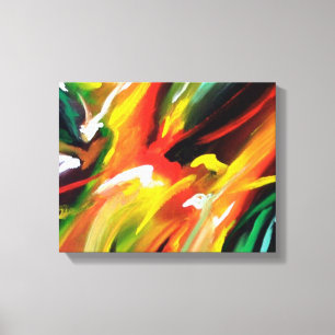 Abstract expressionisme schilderen canvas afdruk