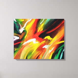 Abstract expressionisme schilderen canvas afdruk