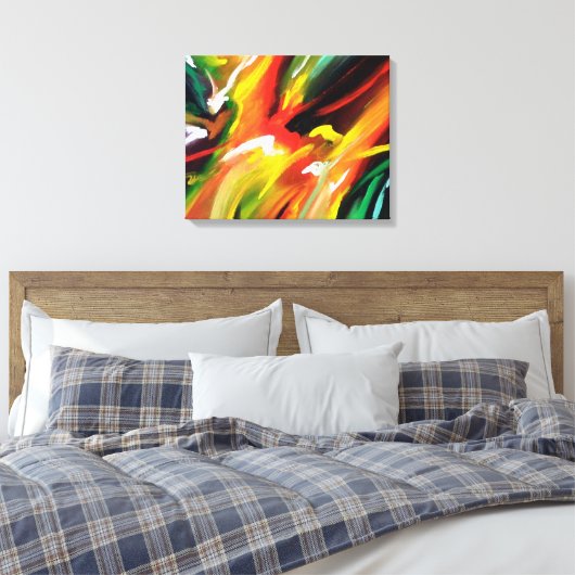 Abstract expressionisme schilderen canvas afdruk (Insitu (Slaapkamer))