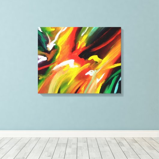 Abstract expressionisme schilderen canvas afdruk (Insitu (Houten vloer))