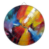 Abstract expressionisme schilderen dartbord (Voorkant)