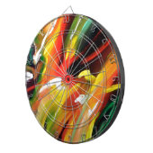 Abstract expressionisme schilderen dartbord (Voorkant Rechts)