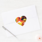 Abstract expressionisme schilderen hart sticker (Envelop)