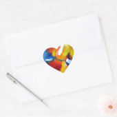 Abstract expressionisme schilderen hart sticker (Envelop)