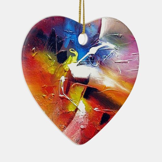 Abstract expressionisme schilderen keramisch ornament (Rechts)