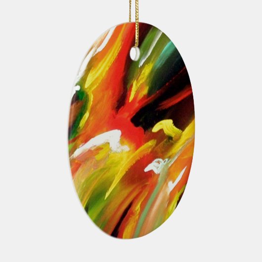 Abstract expressionisme schilderen keramisch ornament (Rechts)