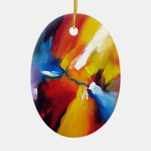 Abstract expressionisme schilderen keramisch ornament (Voorkant)