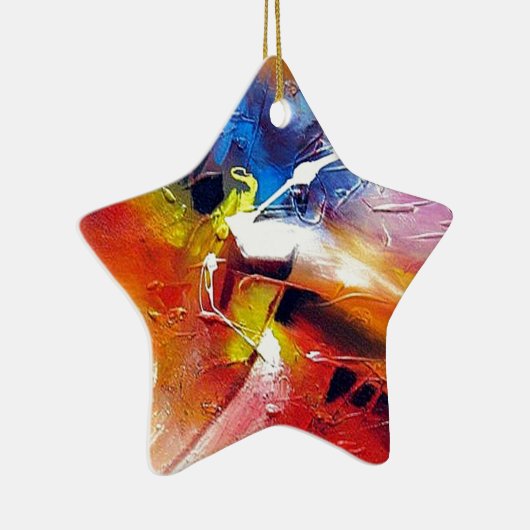 Abstract expressionisme schilderen keramisch ornament (Rechts)