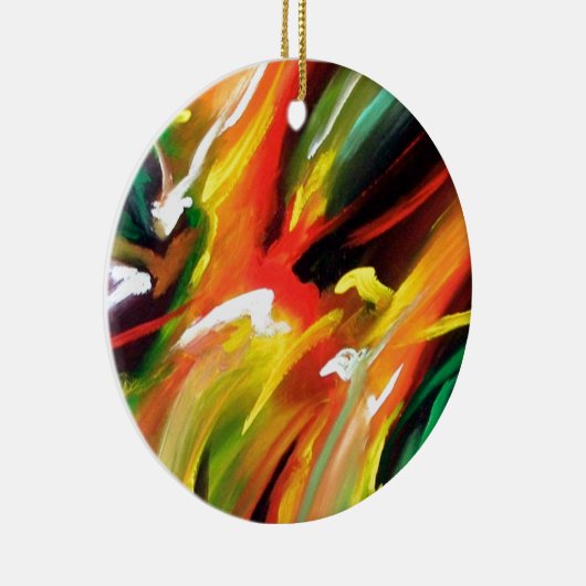 Abstract expressionisme schilderen keramisch ornament (Rechts)