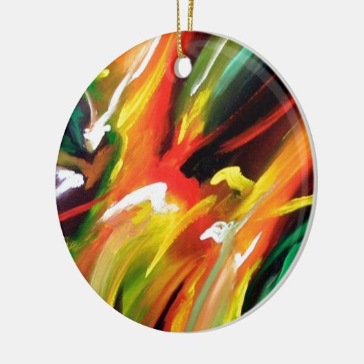 Abstract expressionisme schilderen keramisch ornament (Links)