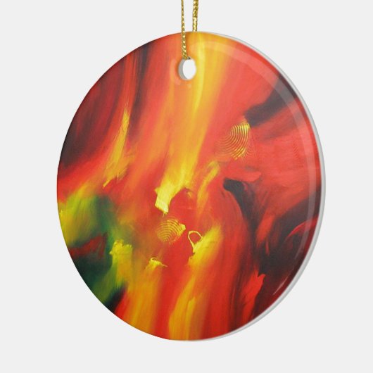 Abstract expressionisme schilderen keramisch ornament (Links)