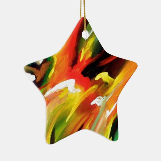 Abstract expressionisme schilderen keramisch ornament (Rechts)