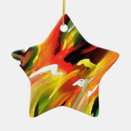 Abstract expressionisme schilderen keramisch ornament (Voorkant)