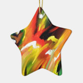 Abstract expressionisme schilderen keramisch ornament (Links)