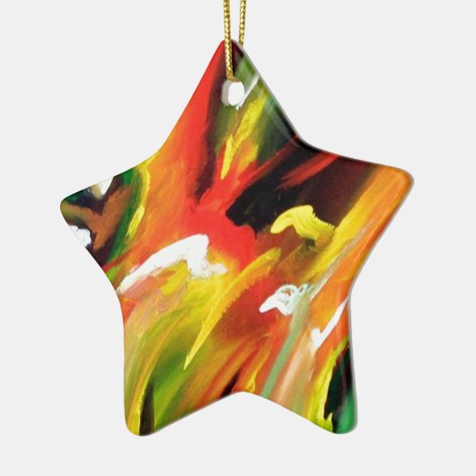 Abstract expressionisme schilderen keramisch ornament (Links)