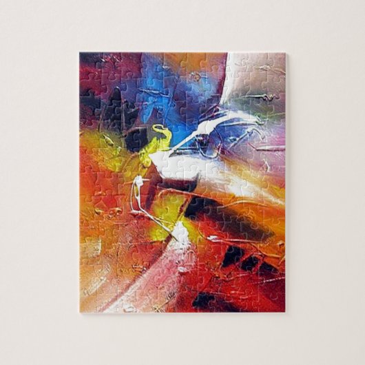 Abstract expressionisme schilderen legpuzzel (Verticaal)