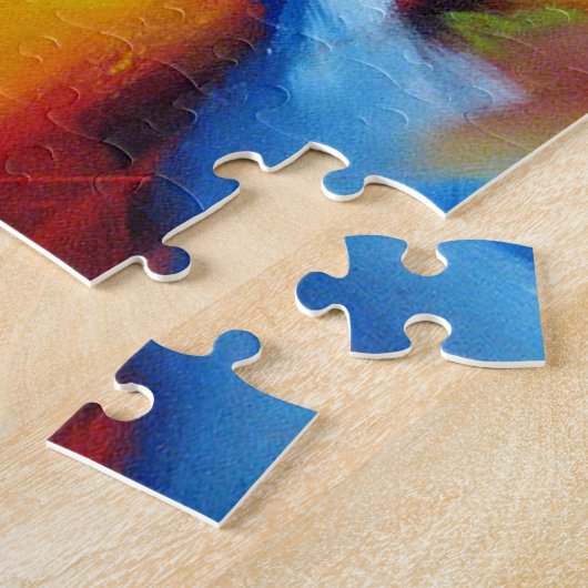 Abstract expressionisme schilderen legpuzzel (Zijkant)