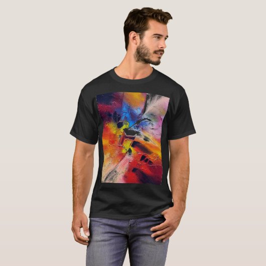 Abstract Expressionisme Schilderen Mannen Modern Z T-shirt (Voorkant volledig)