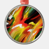 Abstract expressionisme schilderen metalen ornament (Voorkant)